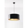 Suspension LUXOR 50, PVC, noir/gold, E27 - Pas cher