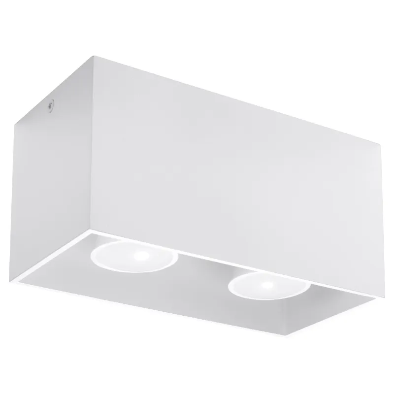 Plafonnier QUAD, aluminium blanc, GU10 - Pas cher