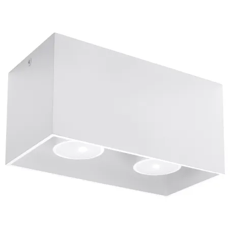 Plafonnier QUAD, aluminium blanc, GU10 - Pas cher