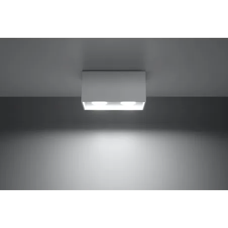 Plafonnier QUAD, aluminium blanc, GU10 - Pas cher