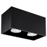 Plafonnier QUAD, aluminium noir, GU10 - Pas cher