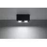 Plafonnier QUAD, aluminium noir, GU10 - Pas cher