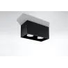 Plafonnier QUAD, aluminium noir, GU10 - Pas cher
