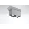 Plafonnier QUAD, aluminium gris, GU10 - Pas cher
