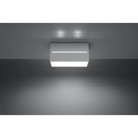 Plafonnier LOBO 2, aluminium blanc, GU10 - Pas cher