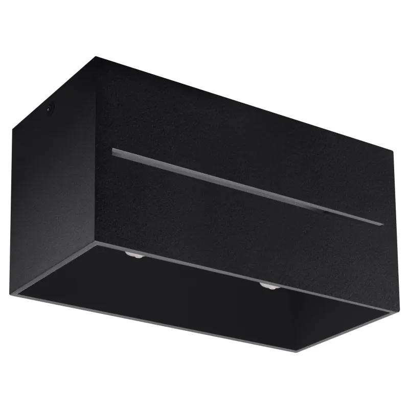 Plafonnier LOBO 2, aluminium noir, GU10 - Pas cher