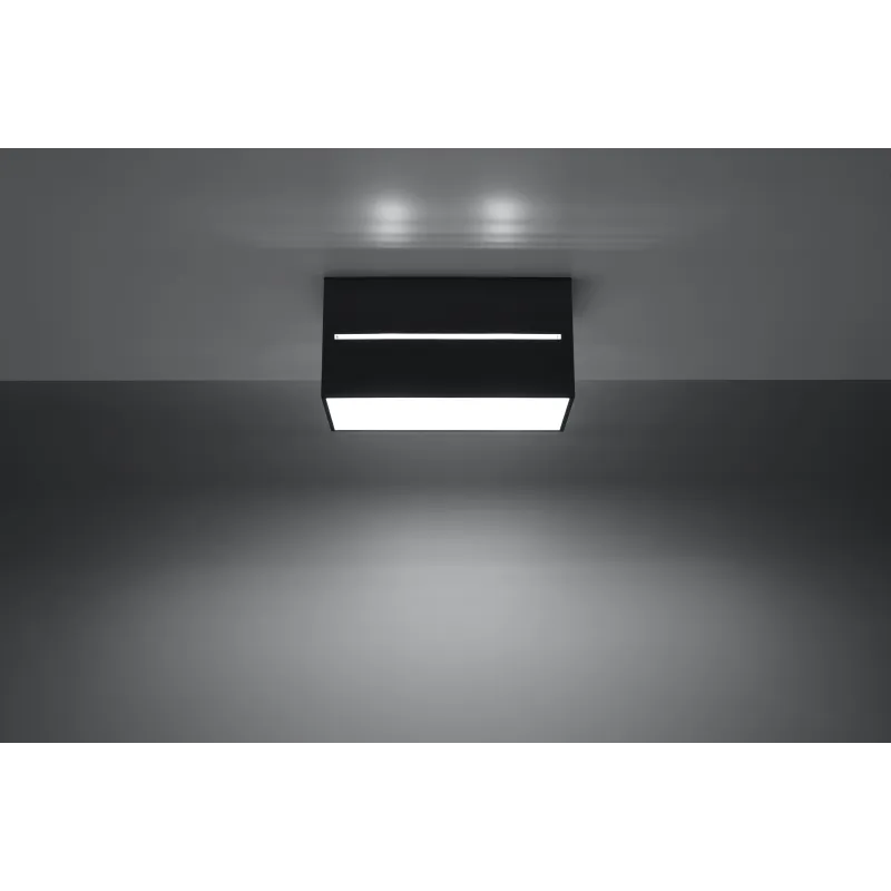 Plafonnier LOBO 2, aluminium noir, GU10 - Pas cher