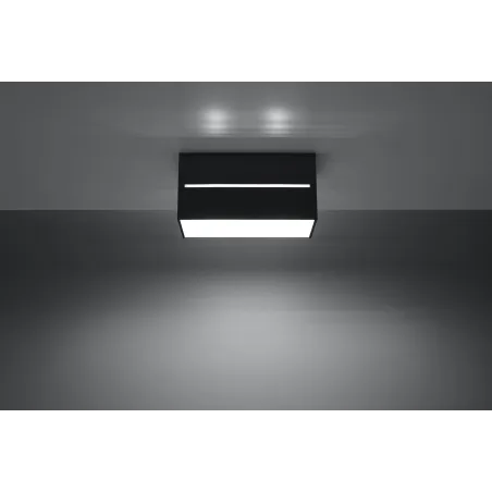 Plafonnier LOBO 2, aluminium noir, GU10 - Pas cher