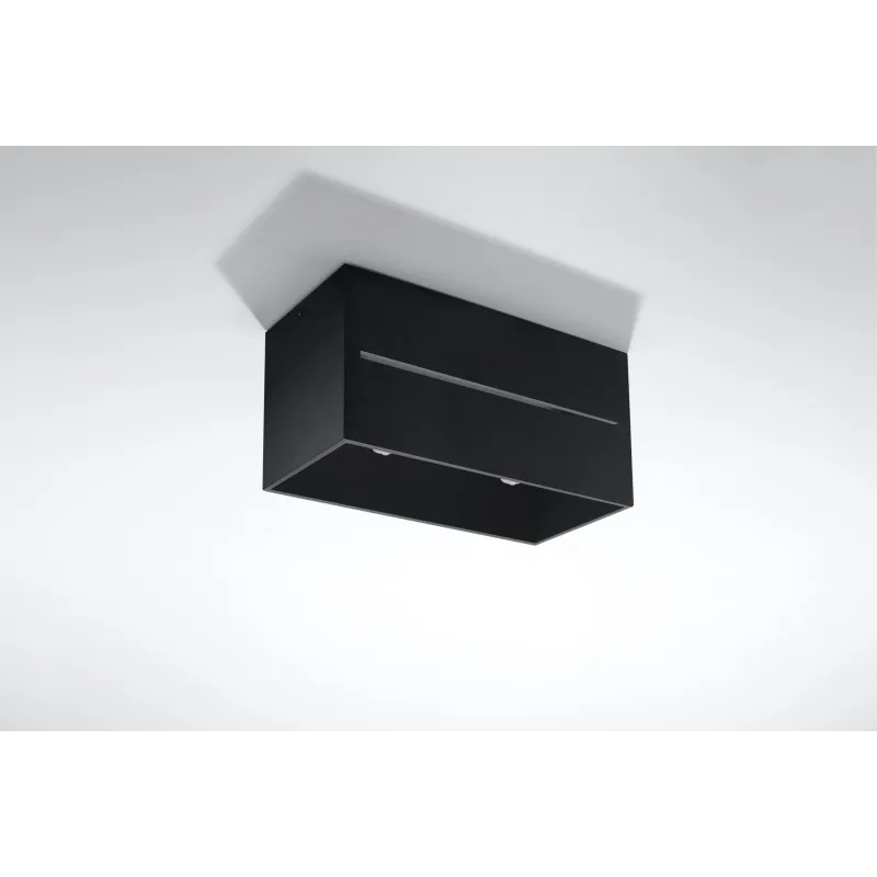 Plafonnier LOBO 2, aluminium noir, GU10 - Pas cher