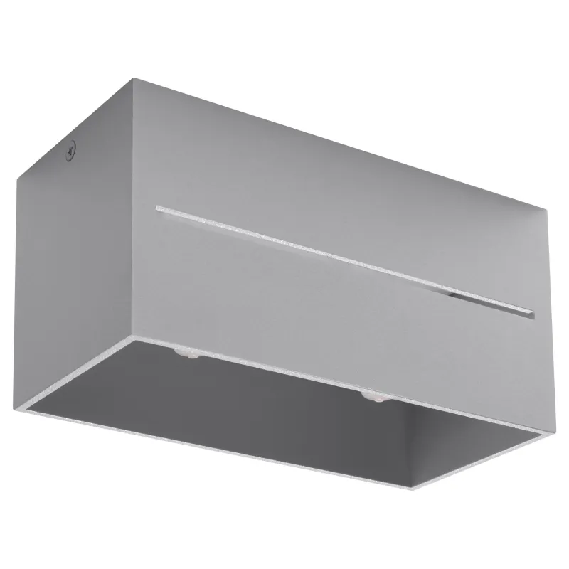 Plafonnier LOBO 2, aluminium gris, GU10 - Pas cher