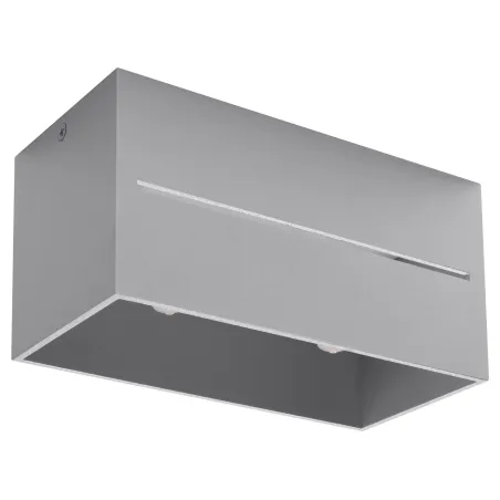 Plafonnier LOBO 2, aluminium gris, GU10 - Pas cher
