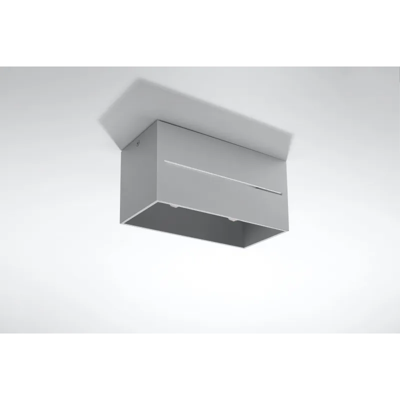 Plafonnier LOBO 2, aluminium gris, GU10 - Pas cher