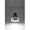 Suspension CASCO, acier/bois/plastique, blanc/noir, E27 - Pas cher