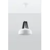 Suspension CASCO, acier/bois/plastique, blanc/noir, E27 - Pas cher