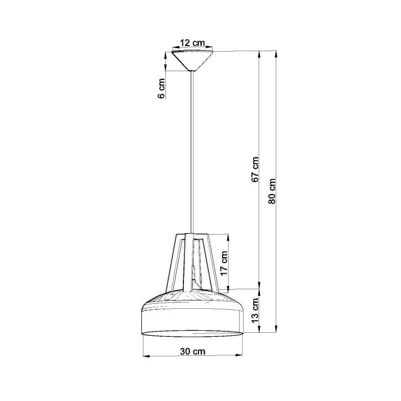 Suspension CASCO, acier/bois/plastique, blanc/bois naturel, E27 - P...