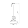 Suspension CASCO, acier/bois/plastique, noir/blanc, E27 - Pas cher