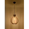 Suspension ARANCIA, bois/plastique, bois naturel/noir, E27 - Pas cher