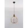 Suspension ARANCIA, bois/plastique, bois naturel/noir, E27 - Pas cher