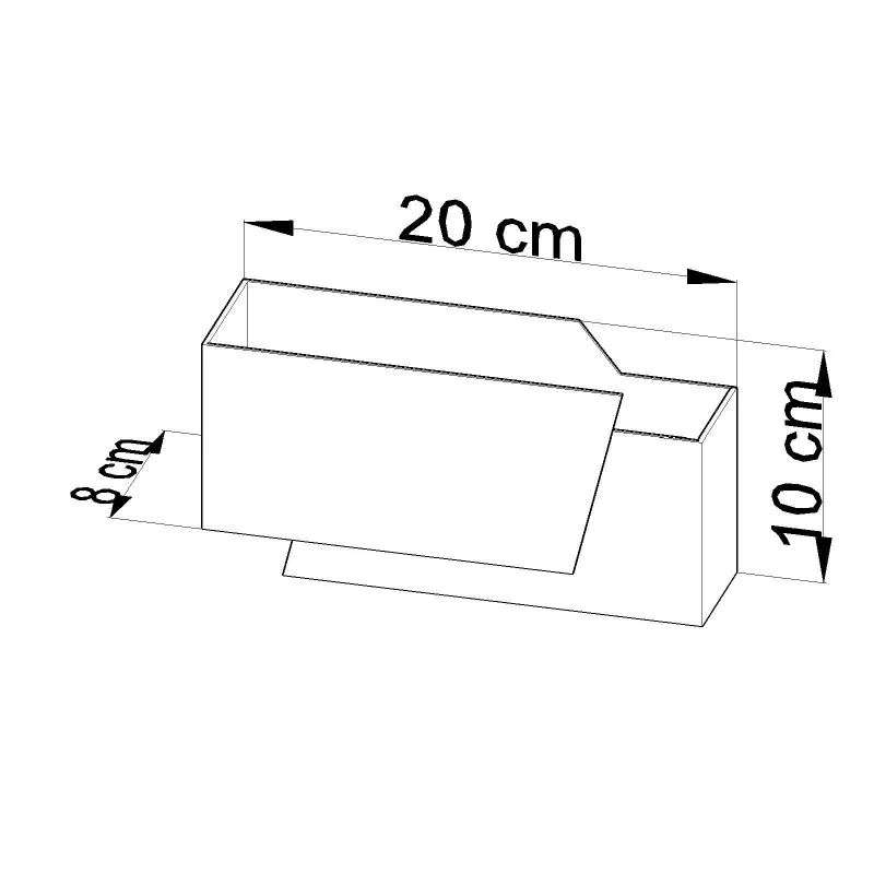 Applique PIEGARE, acier blanc - Pas cher