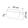 Applique PIEGARE, acier blanc - Pas cher