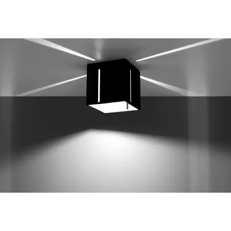 Plafonnier PIXAR, aluminium noir - Pas cher