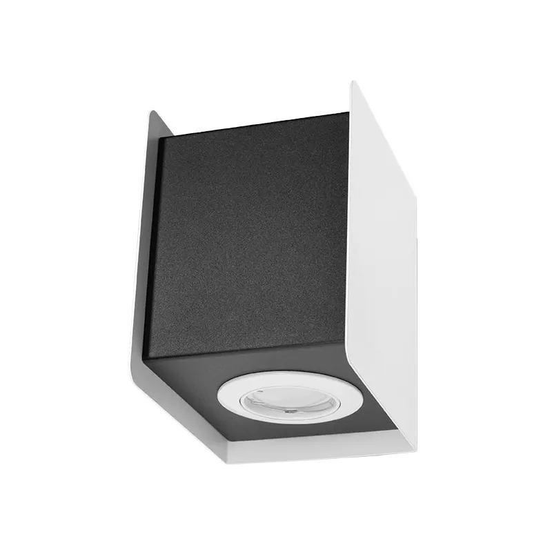Applique STEREO 1, acier blanc/noir, GU10 - Pas cher