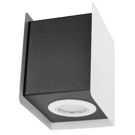Applique STEREO 1, acier blanc/noir, GU10 - Pas cher