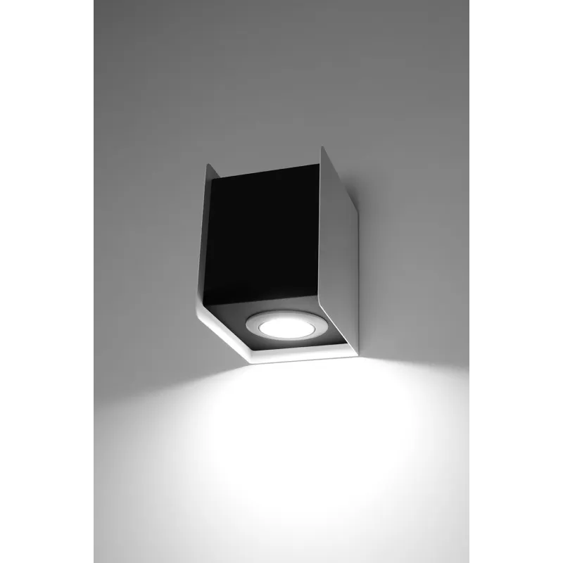 Applique STEREO 1, acier blanc/noir, GU10 - Pas cher