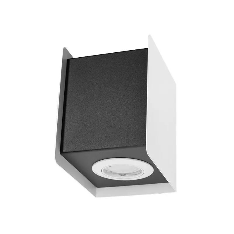 Applique STEREO 2, acier blanc/noir, GU10 - Pas cher