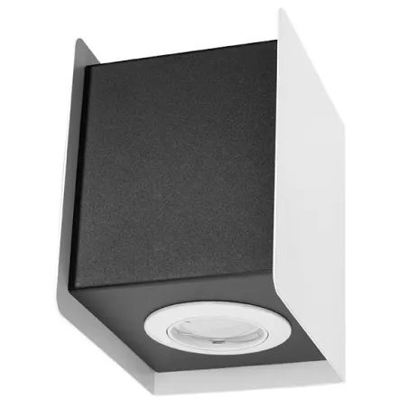 Applique STEREO 2, acier blanc/noir, GU10 - Pas cher
