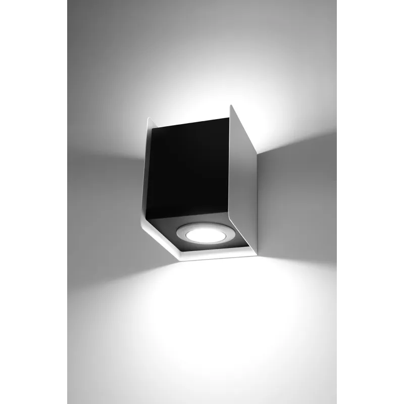 Applique STEREO 2, acier blanc/noir, GU10 - Pas cher