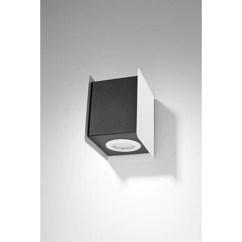 Applique STEREO 2, acier blanc/noir, GU10 - Pas cher