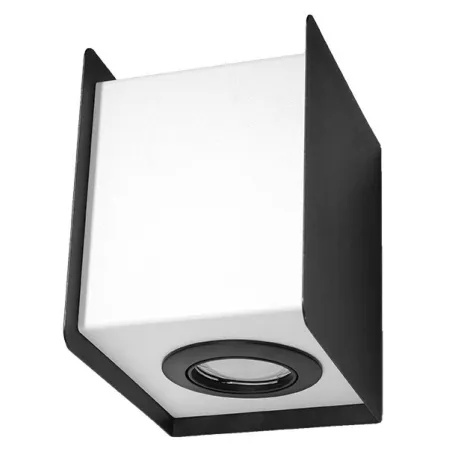 Applique STEREO 2, acier noir/blanc, GU10 - Pas cher