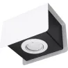 Plafonnier STEREO 1, acier blanc/noir, GU10 - Pas cher