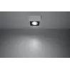 Plafonnier STEREO 1, acier blanc/noir, GU10 - Pas cher