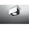 Plafonnier STEREO 1, acier blanc/noir, GU10 - Pas cher