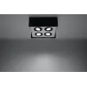 Plafonnier STEREO 4, acier noir/blanc, GU10 - Pas cher