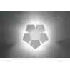 Applique PENTA, acier blanc - Pas cher
