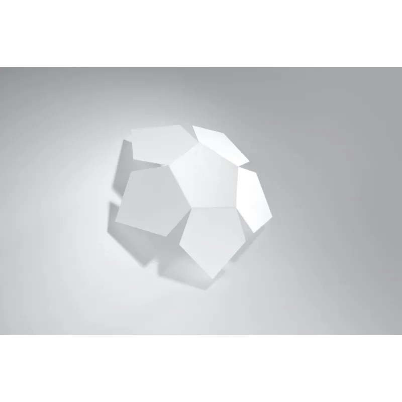 Applique PENTA, acier blanc - Pas cher