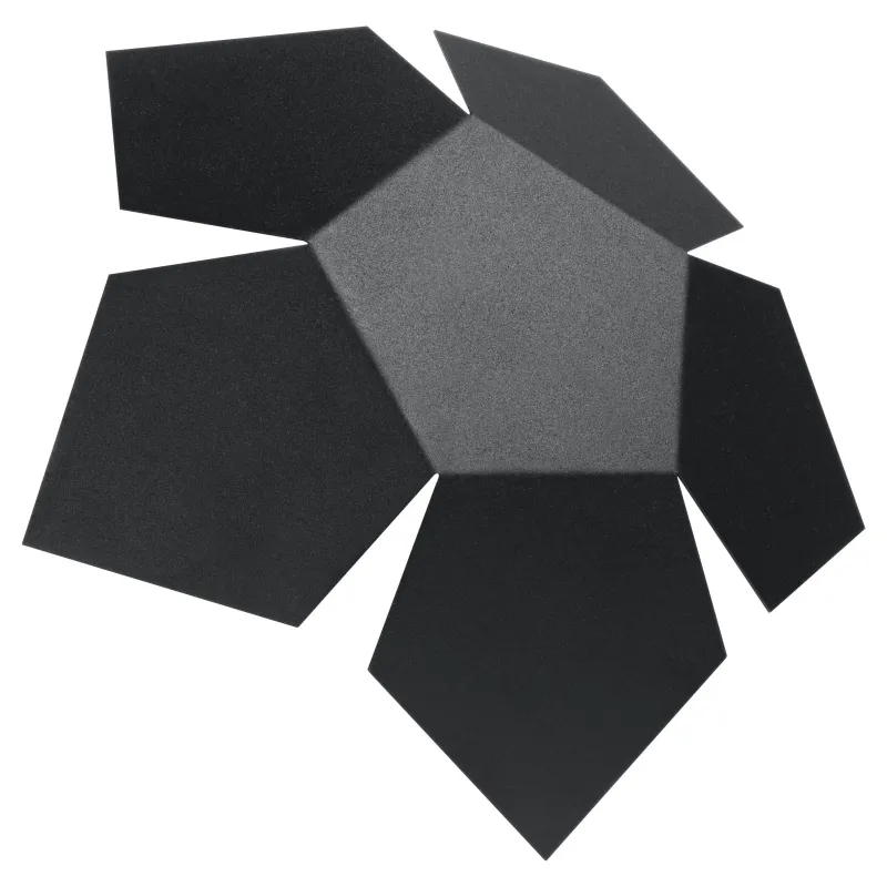 Applique PENTA, acier noir - Pas cher