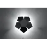 Applique PENTA, acier noir - Pas cher