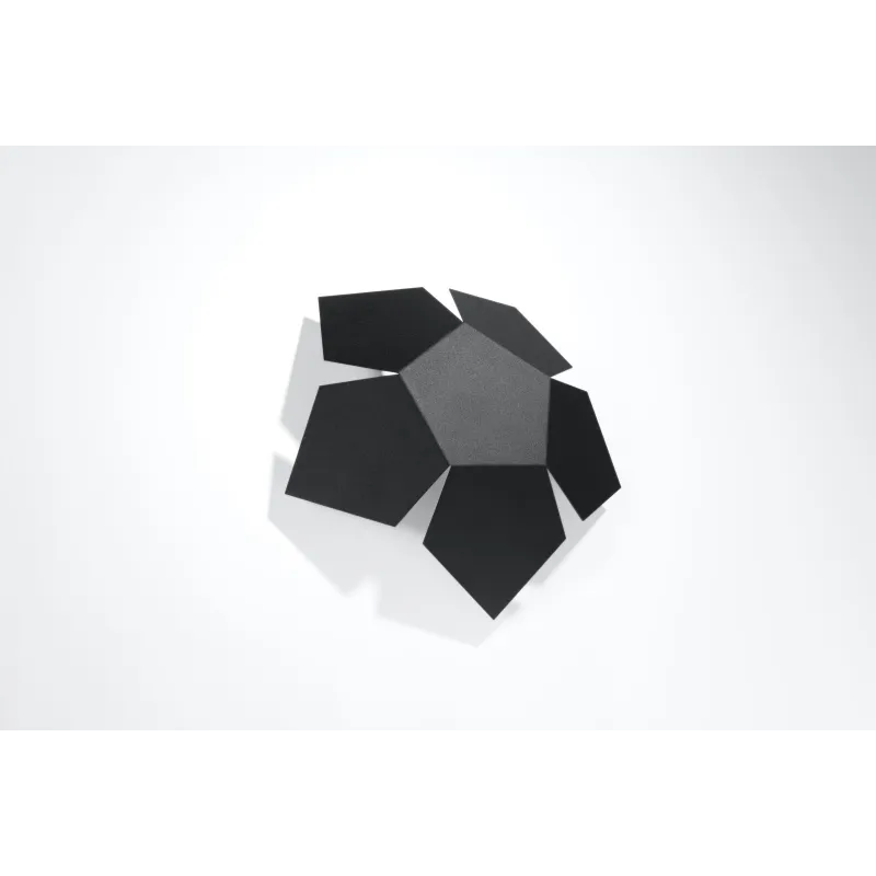 Applique PENTA, acier noir - Pas cher