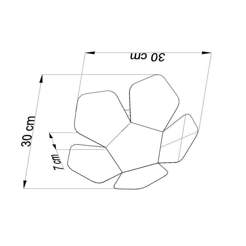 Applique PENTA, acier noir - Pas cher