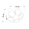 Applique PENTA, acier noir - Pas cher