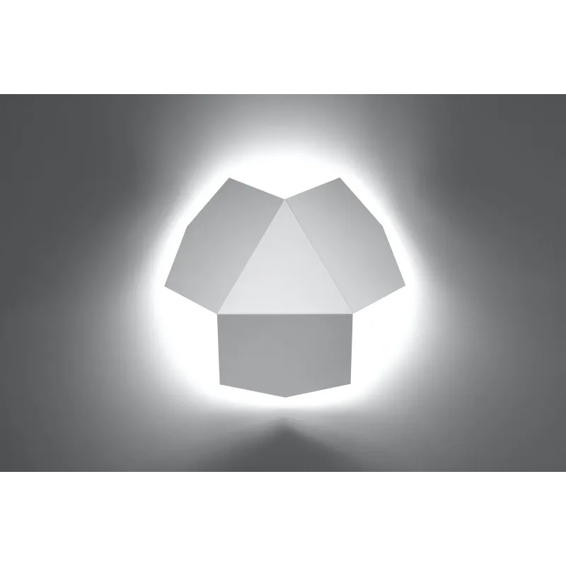 Applique TRE, acier blanc - Pas cher