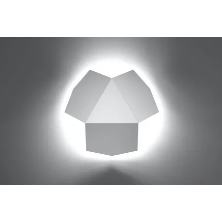 Applique TRE, acier blanc - Pas cher