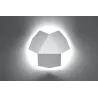 Applique TRE, acier blanc - Pas cher