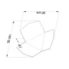 Applique TRE, acier blanc - Pas cher