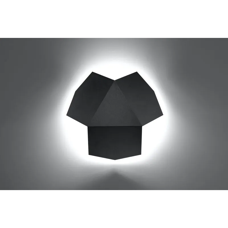 Applique TRE, acier noir - Pas cher