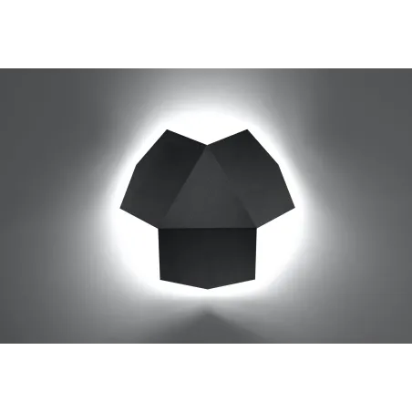 Applique TRE, acier noir - Pas cher